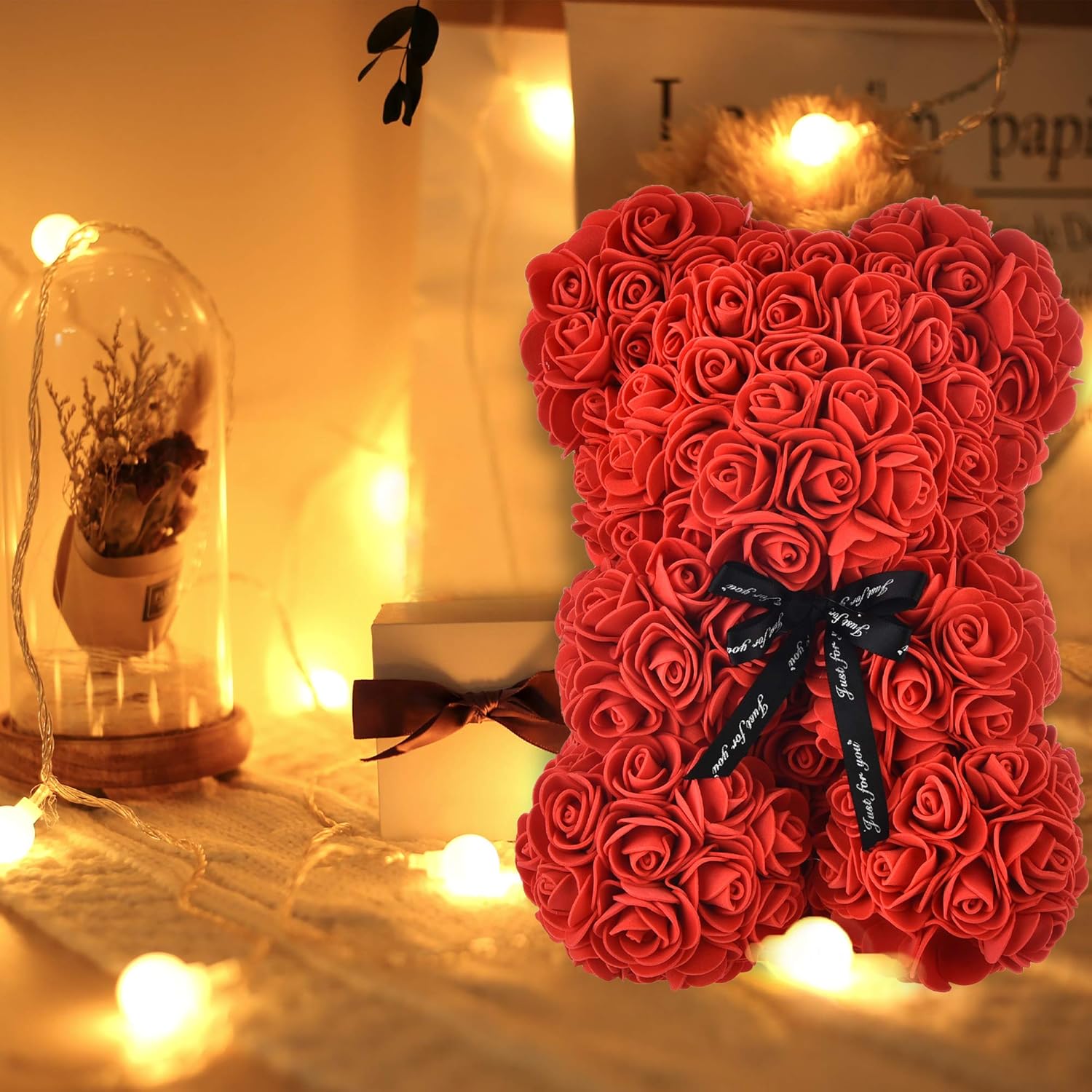 Orso Grande Di Fiori Artificiali - Idea Regalo Per Donne